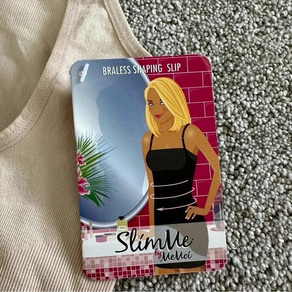 SlimMe By Memoi Braless Shaping Slip Dress‎ Size L - Picture 2 of 5